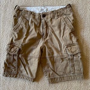 Khaki Abercrombie Cargo Shorts (L/14)